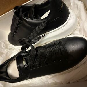 Alexander McQueen Black Leather Sneakers